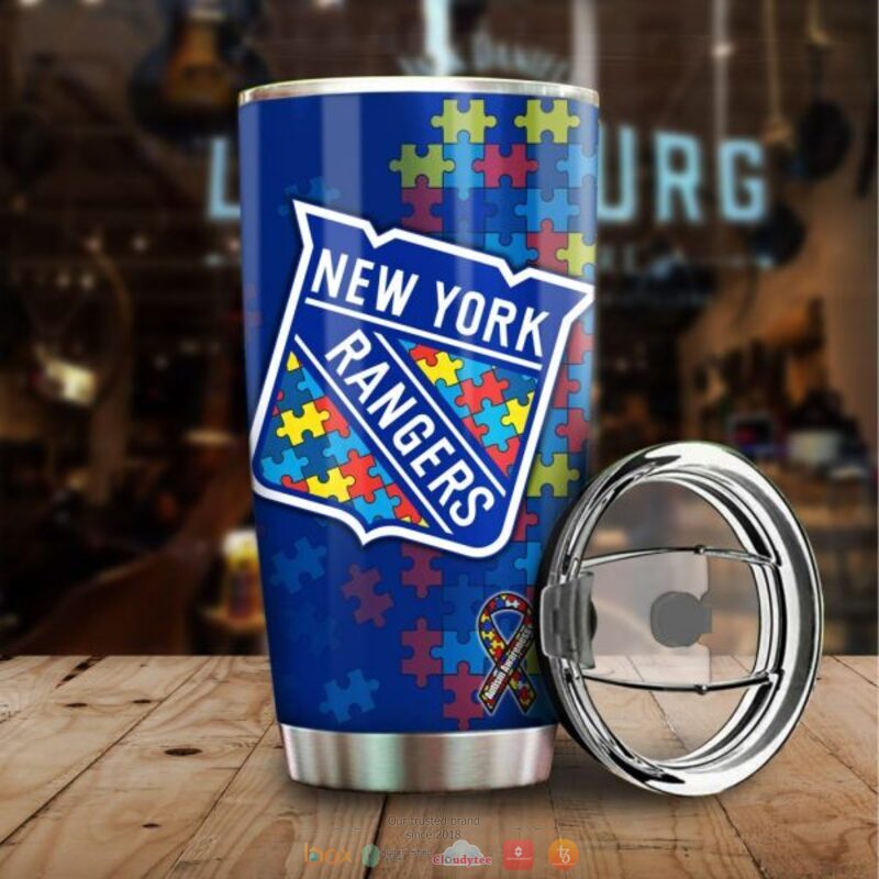 Personalized New York Rangers Autism Awareness Tumbler 8 Personalized New York Rangers Autism Awareness Tumbler
