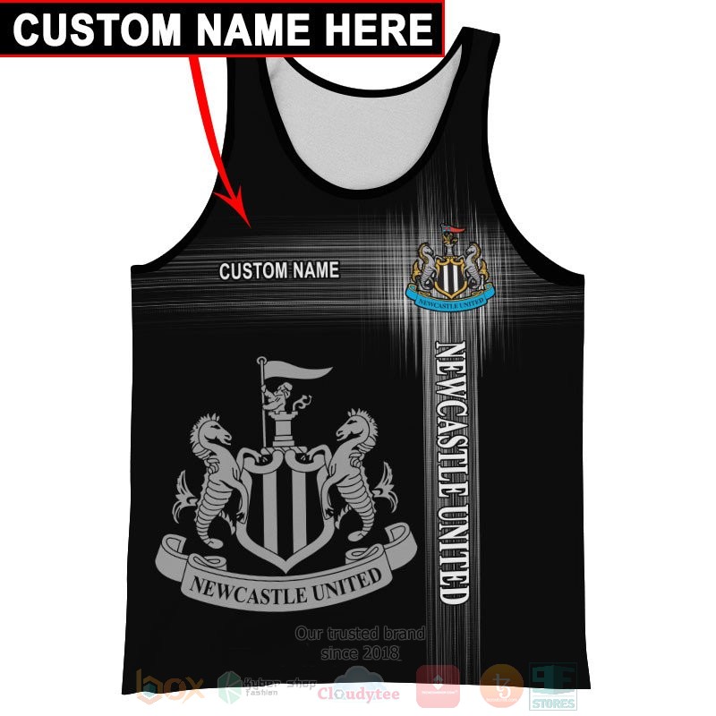 Personalized Newcastle United black custom 3D shirt hoodie 1 2 3 4 5 6 7 8 9 10 11 12 13 14 15 16 17 18 19 20 21 22