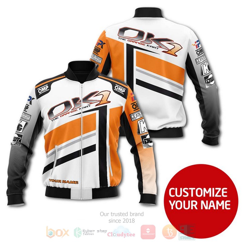 Personalized OK1 The Orange Karts custom Bomber Jacket