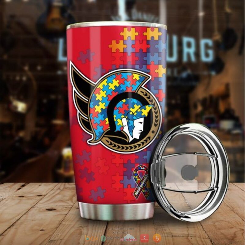 Personalized Ottawa Senators Autism Awareness Tumbler 1 Personalized Ottawa Senators Autism Awareness Tumbler