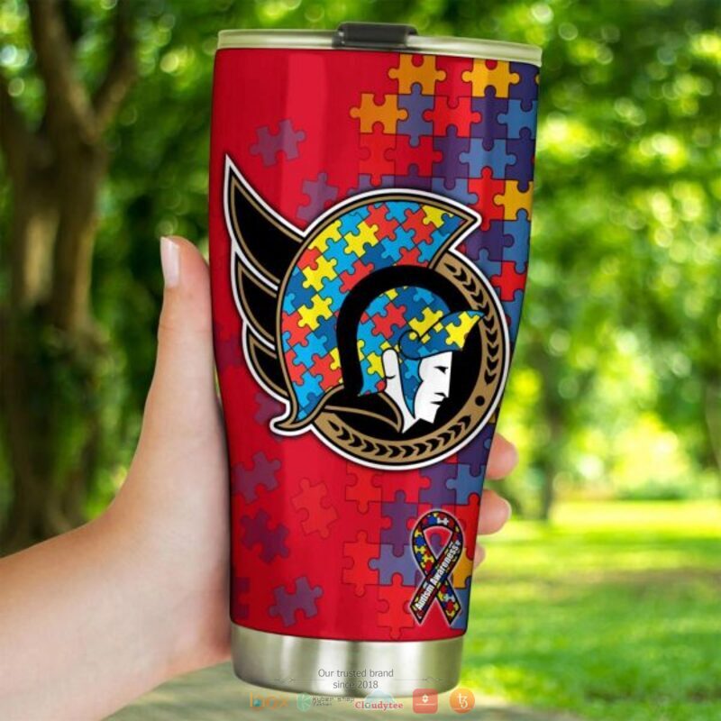 Personalized Ottawa Senators Autism Awareness Tumbler 3 Personalized Ottawa Senators Autism Awareness Tumbler 1 2