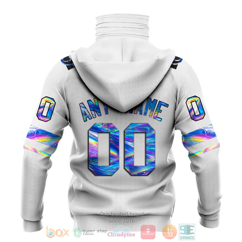 Ottawa Senators NHL custom Personalized white hoodie mask 3 Personalized Ottawa Senators NHL custom white hoodie mask 1 2