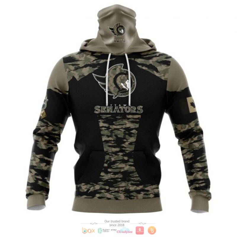 Personalized Ottawa Senators NHL green camo custom 3D shirt hoodie 1 2 3