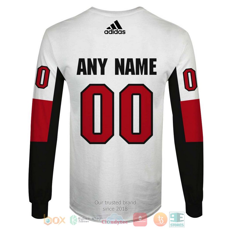 Personalized Ottawa Senators NHL white red custom 3D shirt hoodie 1 2 3 4 5