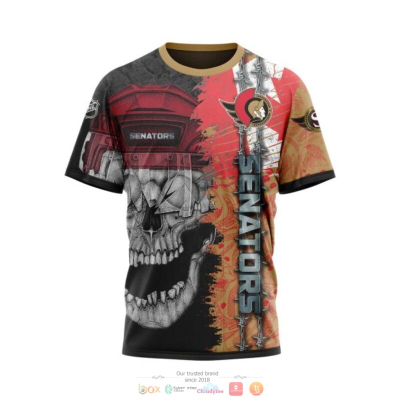Personalized Ottawa Senators Skull Concept 3d shirt hoodie 1 2 3 4 5