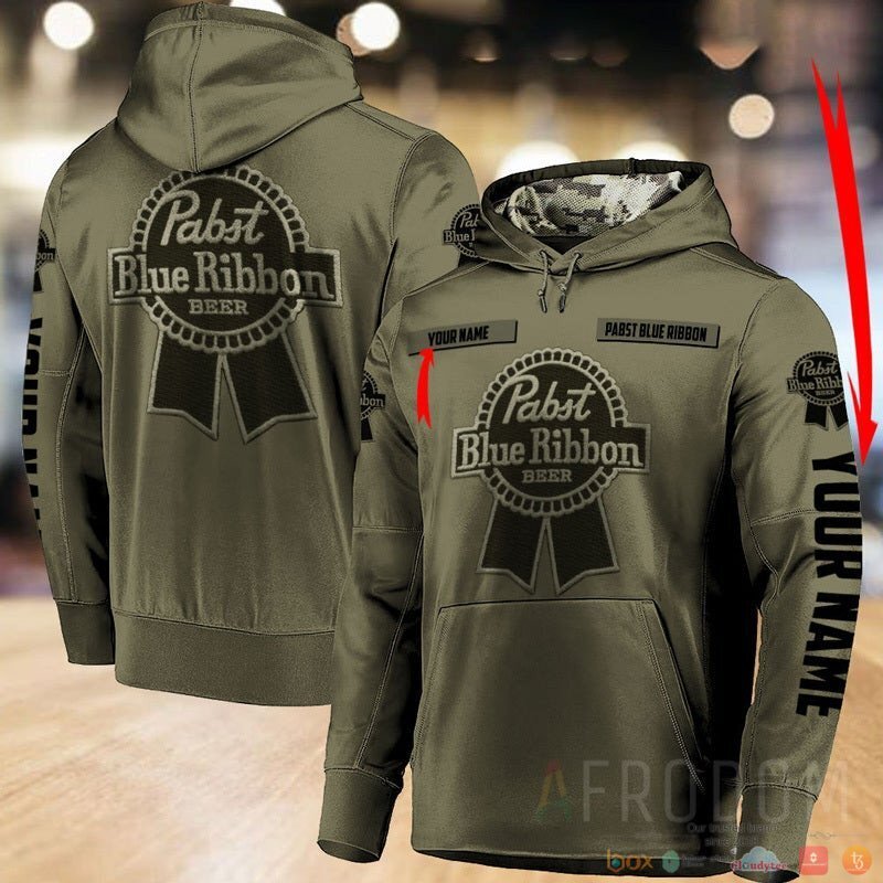 Personalized Pabst Blue Ribbon Army custom 3d full print Hoodie 2 Personalized Pabst Blue Ribbon Army custom 3d hoodie