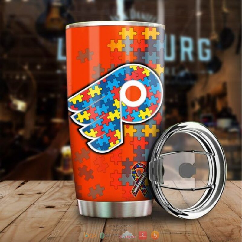 Personalized Philadelphia Flyers Autism Awareness Tumbler 9 Personalized Philadelphia Flyers Autism Awareness Tumbler
