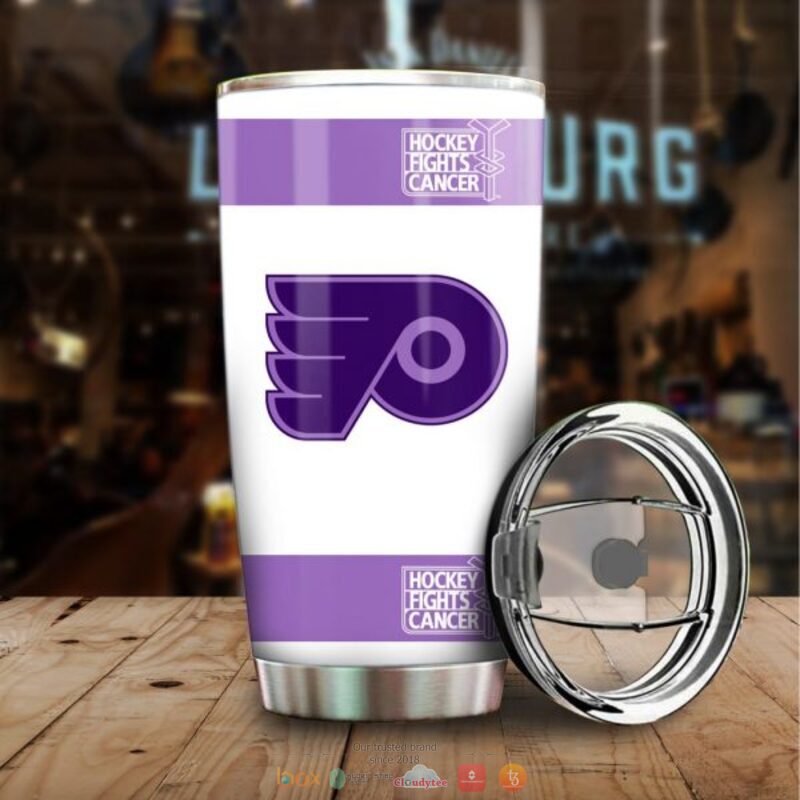 Personalized Philadelphia Flyers Fights Cancer Concept Tumbler