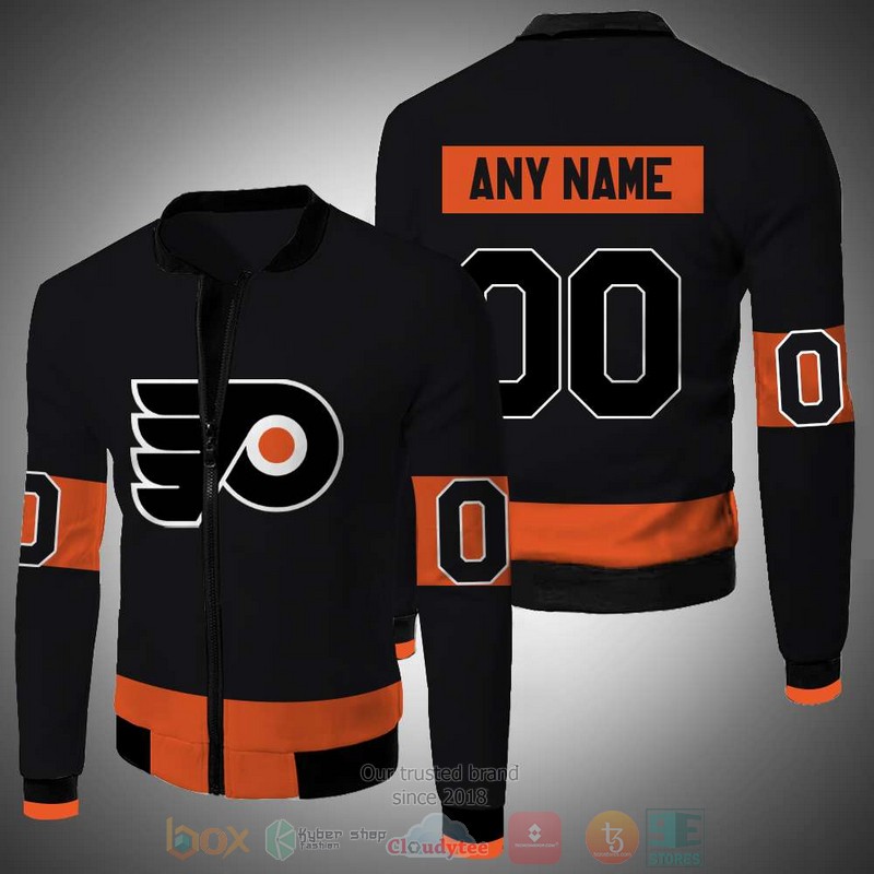 Personalized Philadelphia Flyers NHL custom 3D Bomber Jacket 2 Personalized Philadelphia Flyers NHL custom Bomber Jacket 1