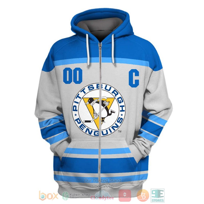 HOT Pittsburgh Penguins NHL grey blue Personalized custom 3D shirt, hoodie 2 Personalized Pittsburgh Penguins NHL grey blue custom 3D shirt hoodie 1