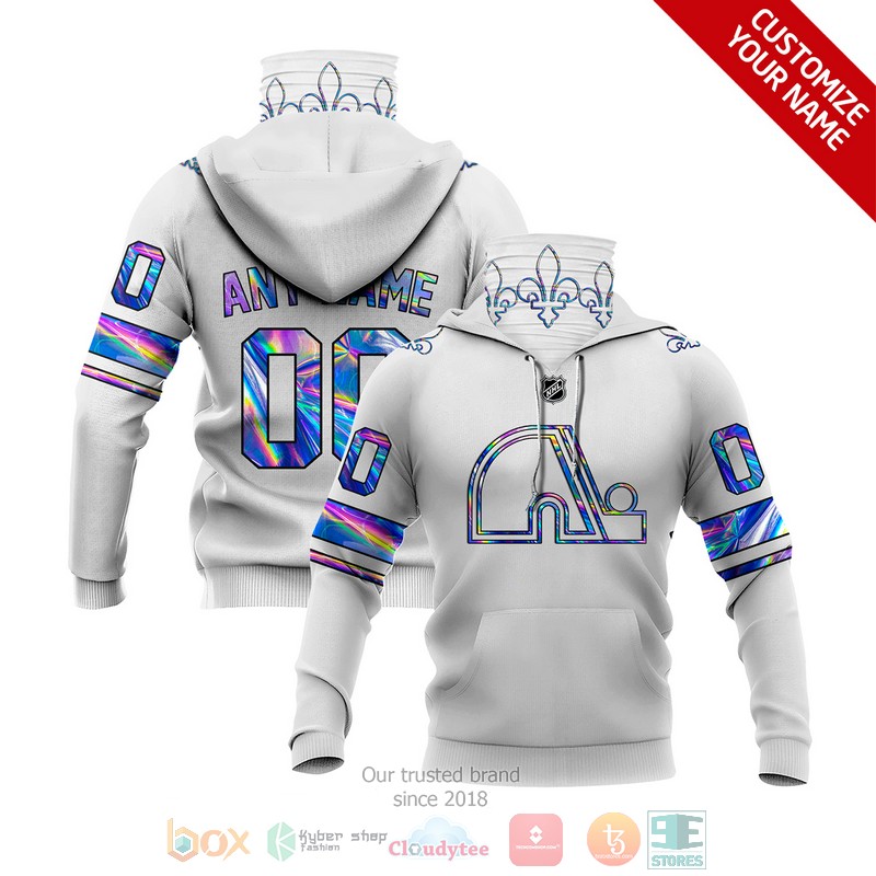 Personalized Quebec Nordiques NHL custom white hoodie mask