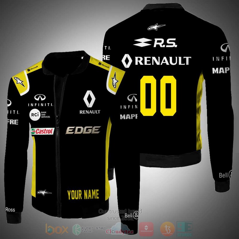 Personalized RS Renault Edge black custom 3D Bomber Jacket 2 Personalized RS Renault Edge black custom Bomber Jacket 1