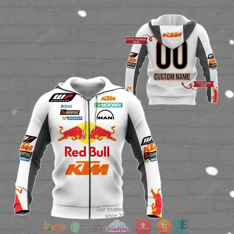 Personalized Red Bull KTM White 3d all over printed shirt hoodie 1 2 3