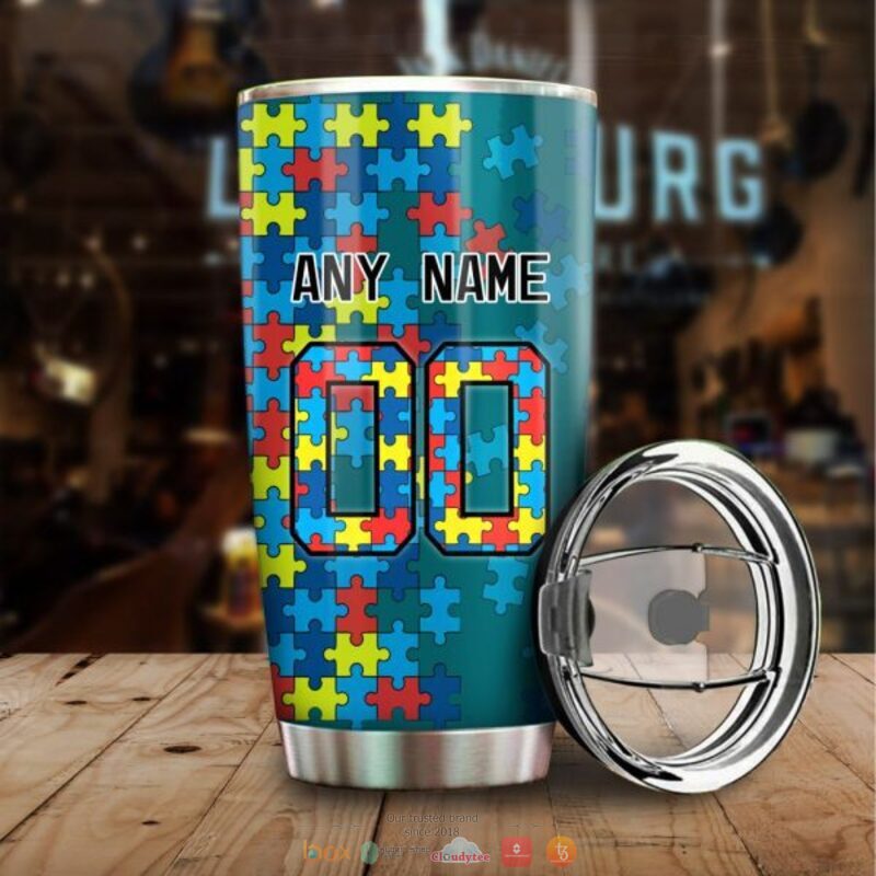Personalized San Jose Sharks Autism Awareness Tumbler 2 Personalized San Jose Sharks Autism Awareness Tumbler 1