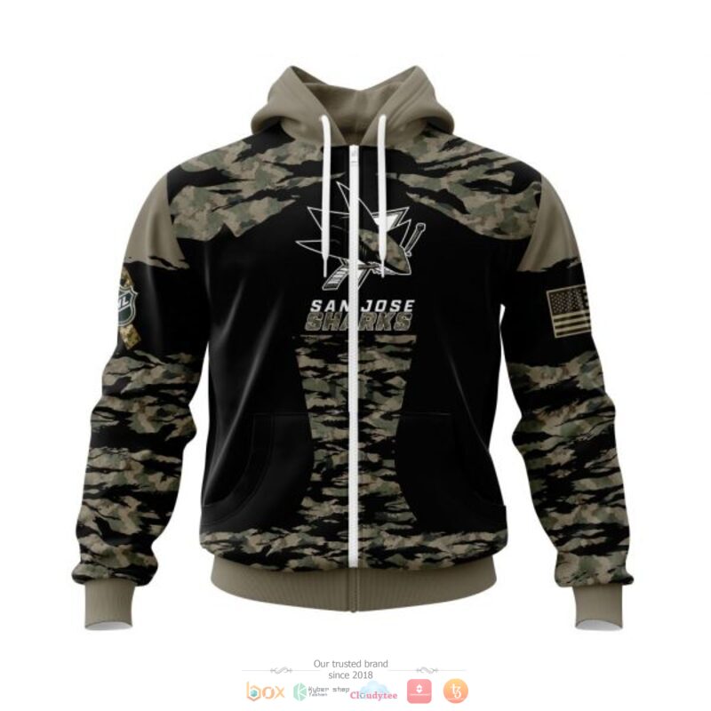 Personalized San Jose Sharks NHL green camo custom full print 3D shirt, hoodie 2 Personalized San Jose Sharks NHL green camo custom 3D shirt hoodie 1
