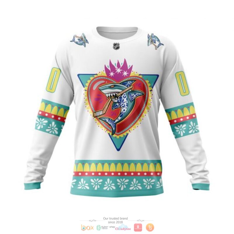 Personalized San Jose Sharks NHL white custom full print 3D shirt, hoodie 6 Personalized San Jose Sharks NHL white custom 3D shirt hoodie 1 2 3 4 5
