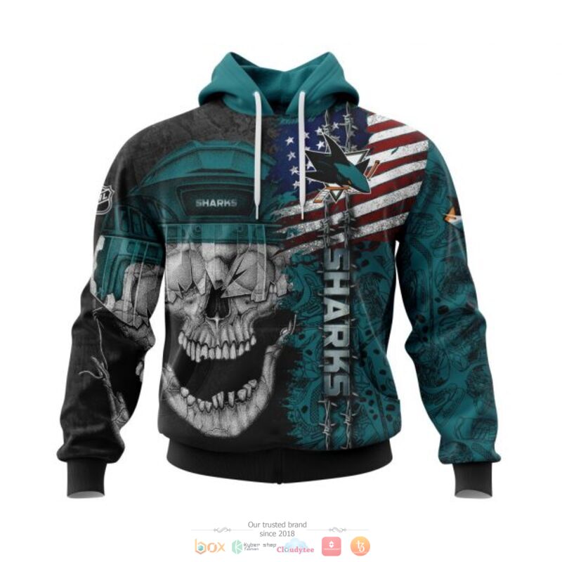 Personalized San Jose Sharks Skull Concept 3d shirt hoodie