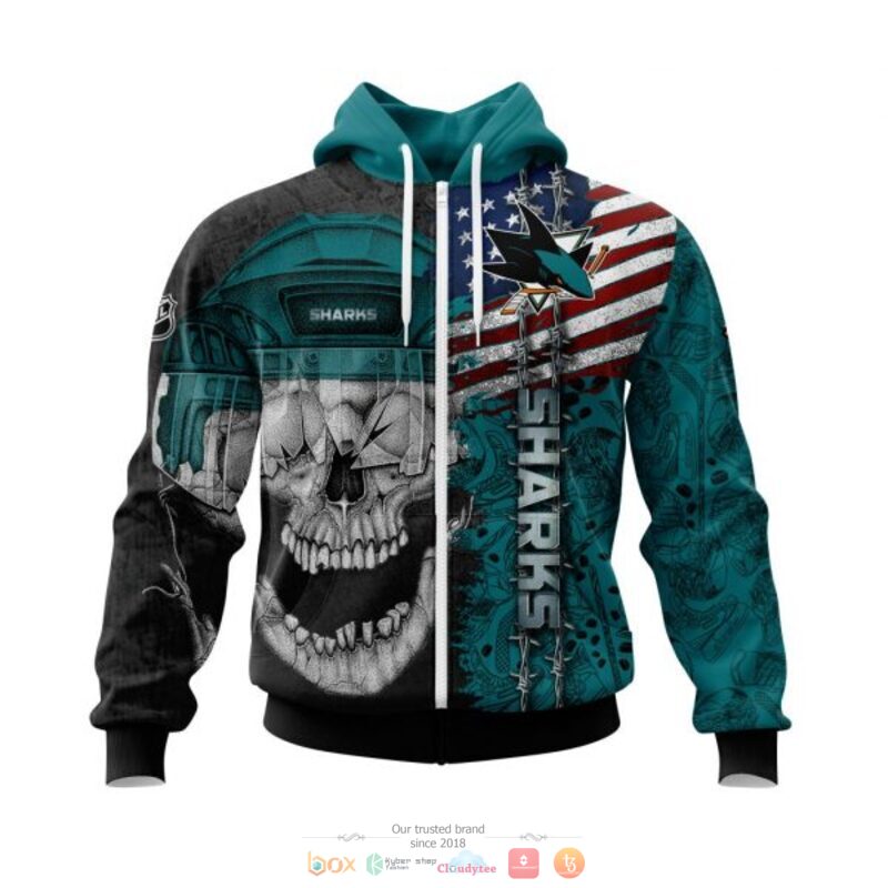 Personalized San Jose Sharks Skull Concept 3d shirt, hoodie 2 Personalized San Jose Sharks Skull Concept 3d shirt hoodie 1