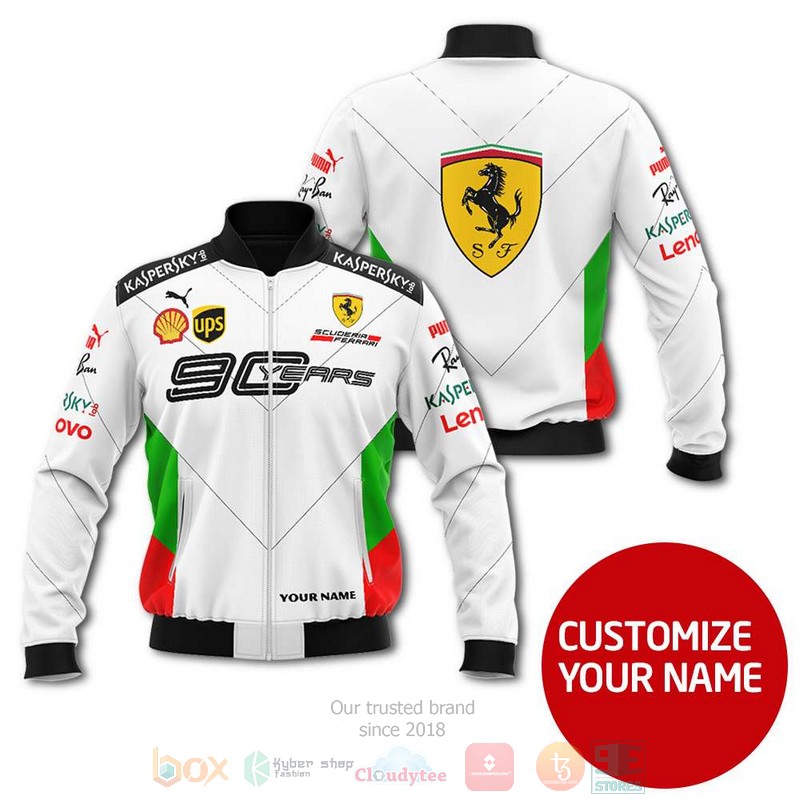 Personalized Scuderia Ferrari 90 Years custom Bomber Jacket
