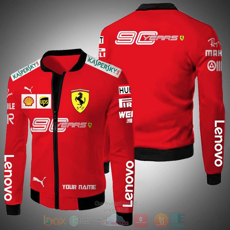 Personalized Scuderia Ferrari Lenovo custom 3D Bomber Jacket 2 Personalized Scuderia Ferrari Lenovo custom Bomber Jacket 1