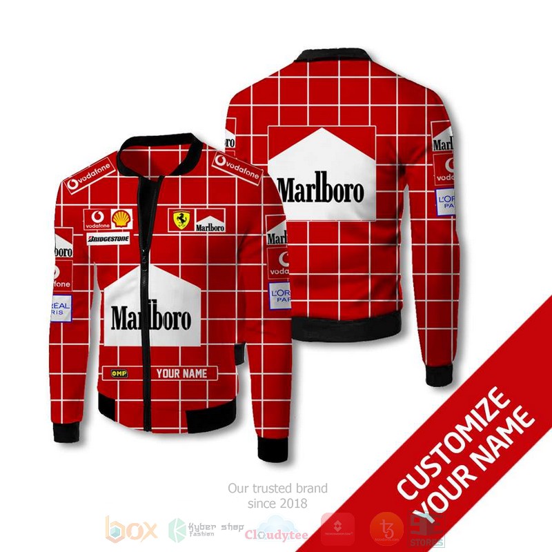 Personalized Scuderia Ferrari Marlboro custom Bomber Jacket