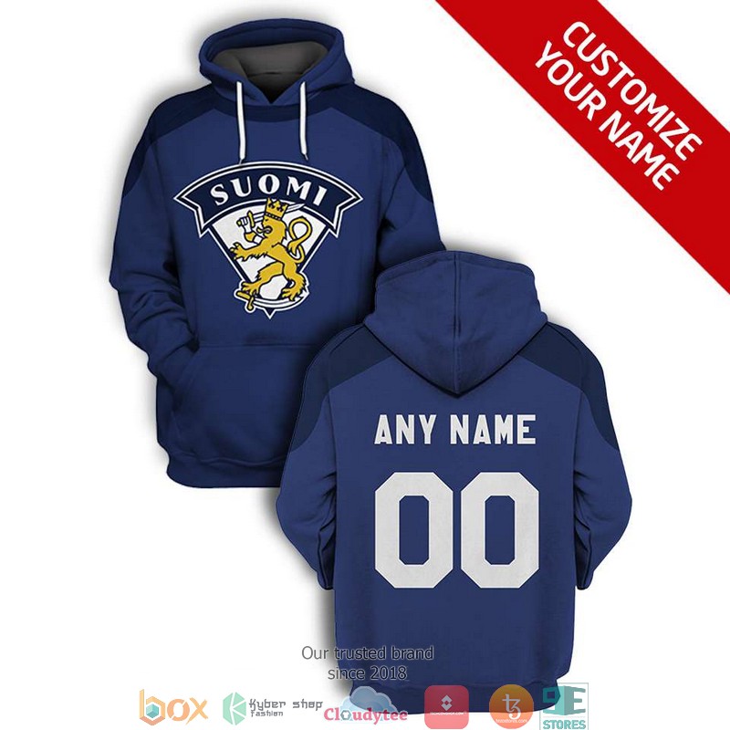 Personalized Suomi Blue 3D Full Printing shirt hoodie