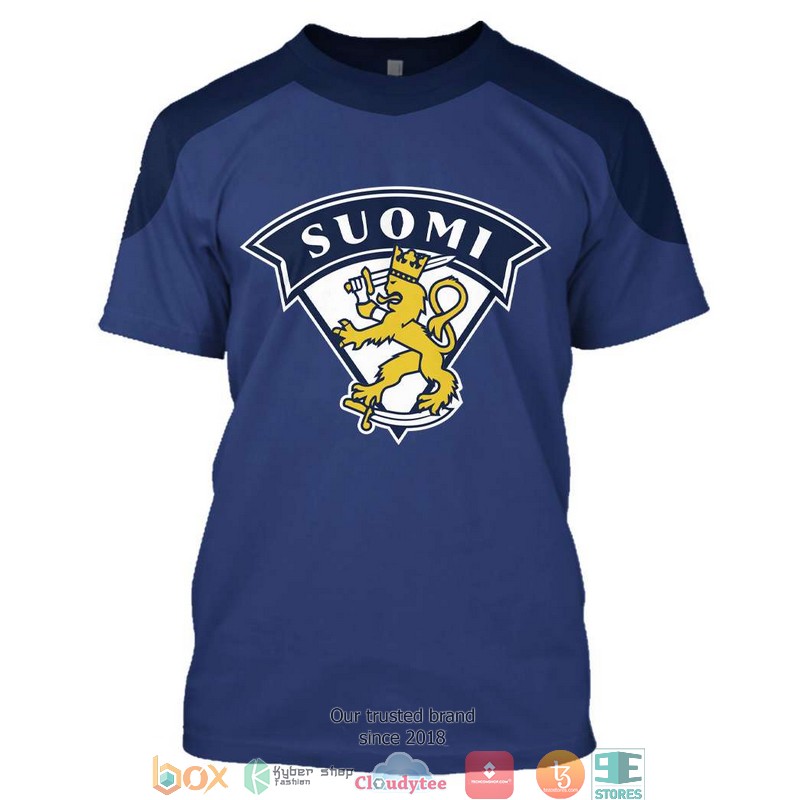 Personalized Suomi Blue 3D Full Printing shirt hoodie 1 2 3 4 5 6