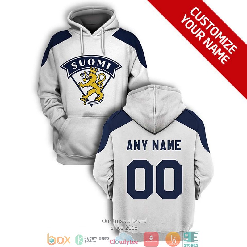 Personalized Suomi White 3D Full Printing shirt hoodie