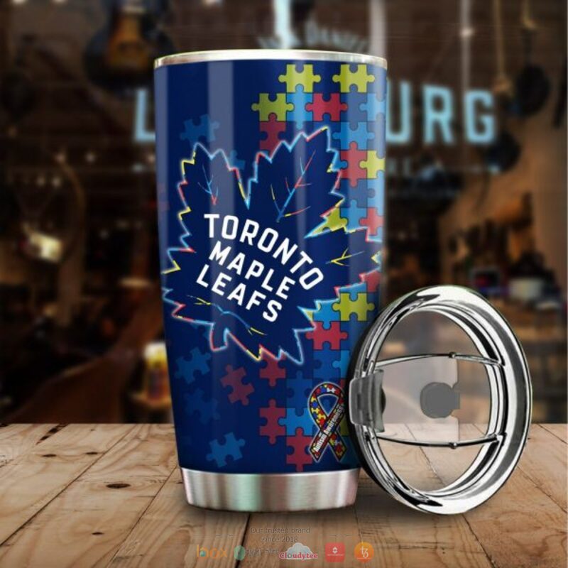 Personalized Toronto Maple Leafs Autism Awareness Tumbler 1 Personalized Toronto Maple Leafs Autism Awareness Tumbler