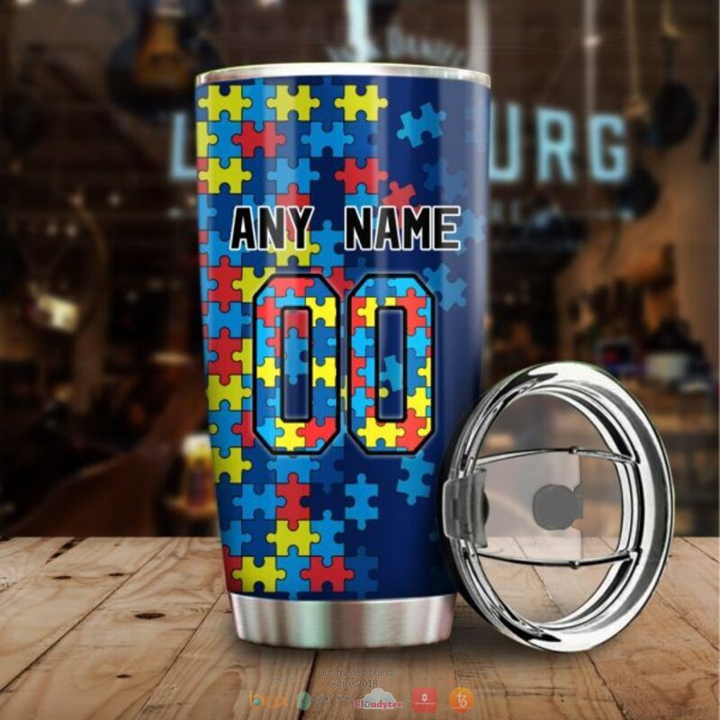 Personalized Toronto Maple Leafs Autism Awareness Tumbler 2 Personalized Toronto Maple Leafs Autism Awareness Tumbler 1