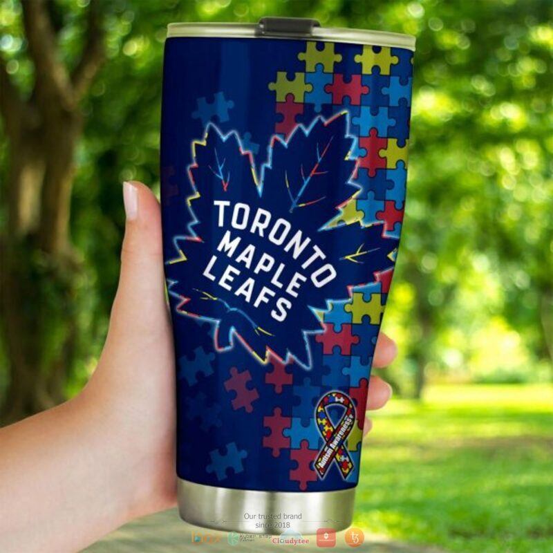Personalized Toronto Maple Leafs Autism Awareness Tumbler 3 Personalized Toronto Maple Leafs Autism Awareness Tumbler 1 2
