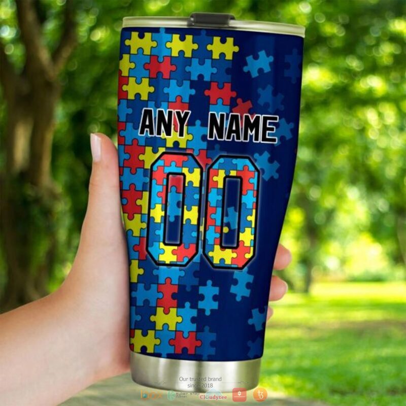 Personalized Toronto Maple Leafs Autism Awareness Tumbler 4 Personalized Toronto Maple Leafs Autism Awareness Tumbler 1 2 3