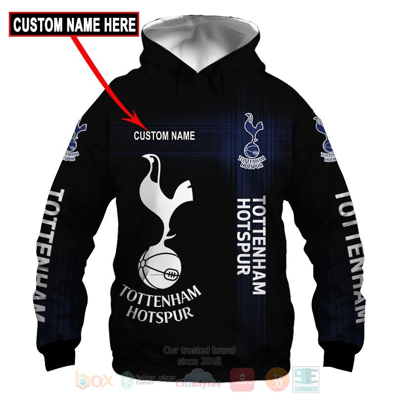Personalized Tottenham Hotspur black custom shirt, hoodie 1 Personalized Tottenham Hotspur black custom 3D shirt hoodie