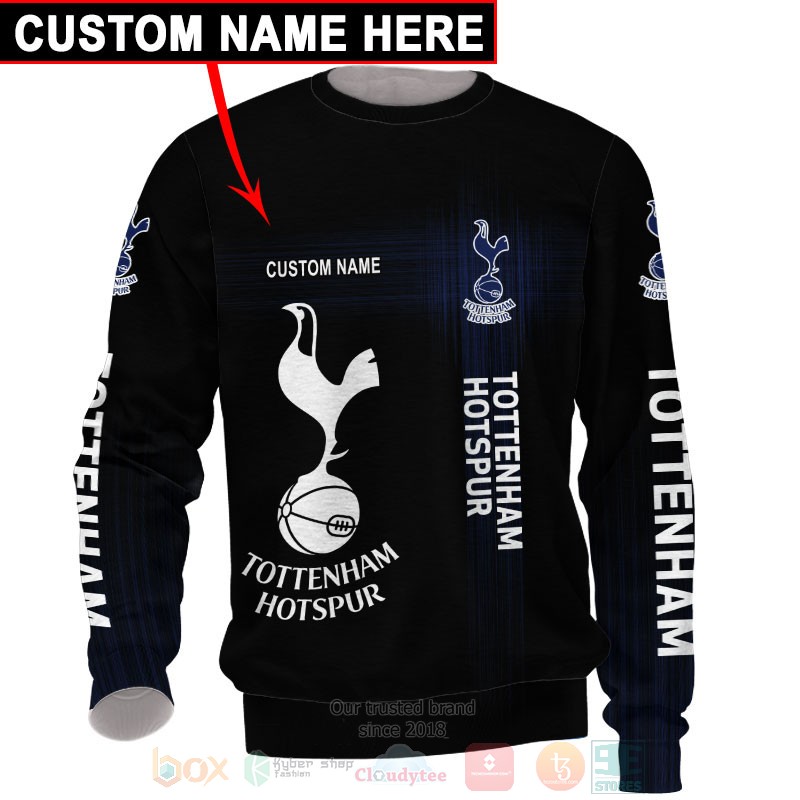 Personalized Tottenham Hotspur black custom shirt, hoodie 4 Personalized Tottenham Hotspur black custom 3D shirt hoodie 1 2 3