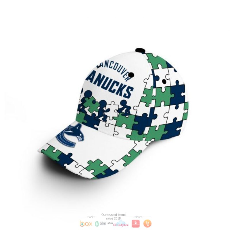 Personalized Vancouver Canucks Autism Awareness Cap 3 Personalized Vancouver Canucks Autism Awareness Cap 1 2