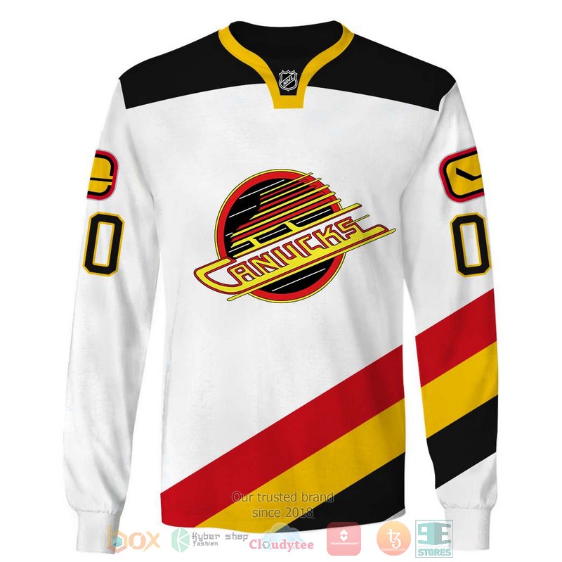 Personalized Vancouver Canucks NHL white black custom 3D shirt hoodie 1 2 3 4
