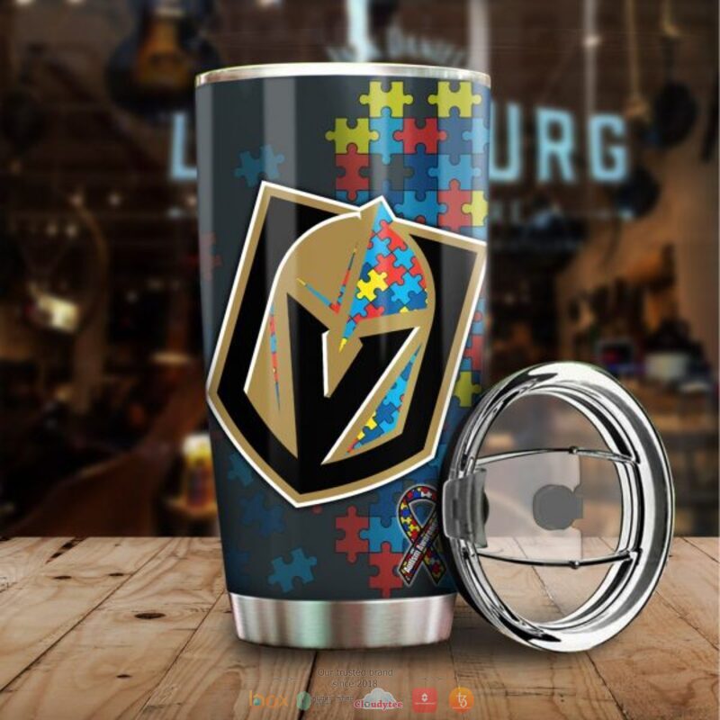 Personalized Vegas Golden Knights Autism Awareness Tumbler