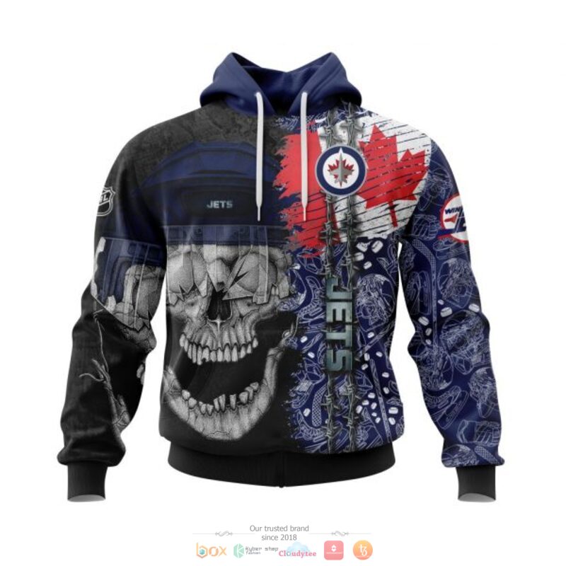 Personalized Winnipeg Jets Skull Concept 3d shirt hoodie