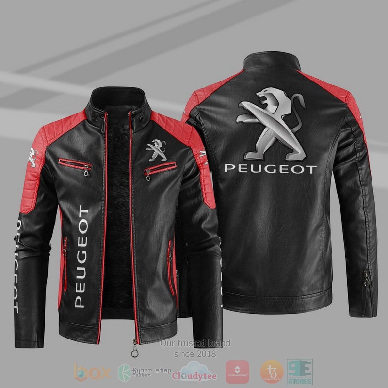 Peugeot Company Block Leather Jacket 4 Peugeot Block Leather Jacket 1 2 3