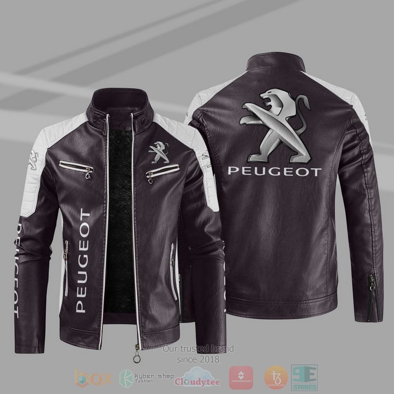 Peugeot Company Block Leather Jacket 5 Peugeot Block Leather Jacket 1 2 3 4