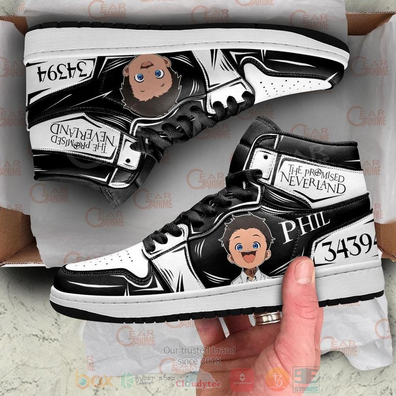 Phil The Promised Neverland Anime Air Jordan high top shoes 1 2 3