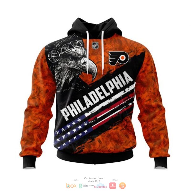 Philadelphia Flyers NHL Eagle American flag full print 3D shirt, hoodie 18 Philadelphia Flyers NHL Eagle American flag 3D shirt hoodie