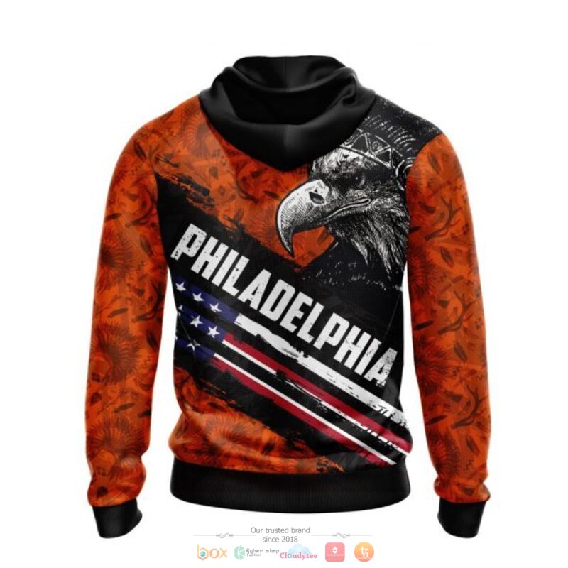 Philadelphia Flyers NHL Eagle American flag full print 3D shirt, hoodie 3 Philadelphia Flyers NHL Eagle American flag 3D shirt hoodie 1 2
