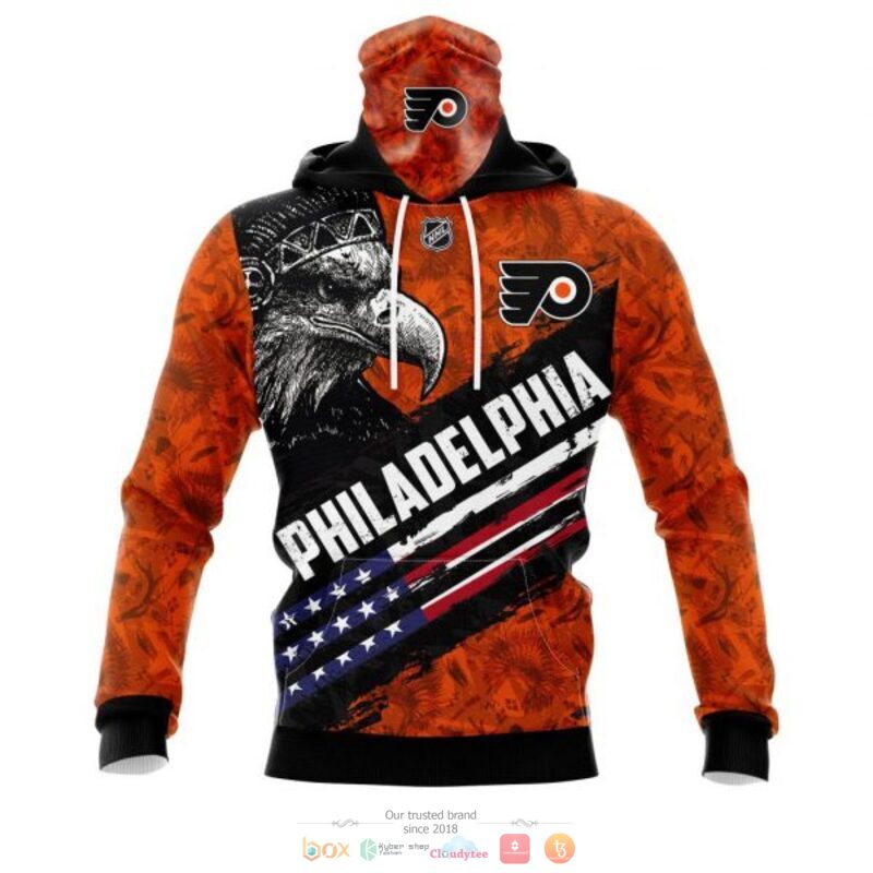 Philadelphia Flyers NHL Eagle American flag full print 3D shirt, hoodie 4 Philadelphia Flyers NHL Eagle American flag 3D shirt hoodie 1 2 3