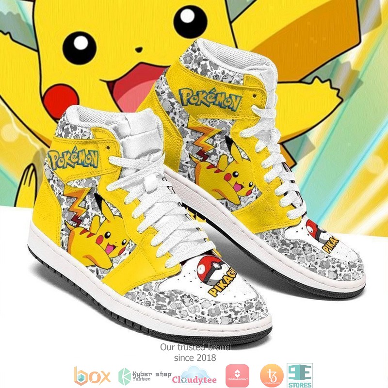 Pikachu Anime Pokemon Air Jordan High Top Shoes 1