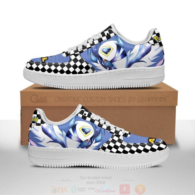 Poke Absol Checkerboard Pokemon Nike Air Force Shoes