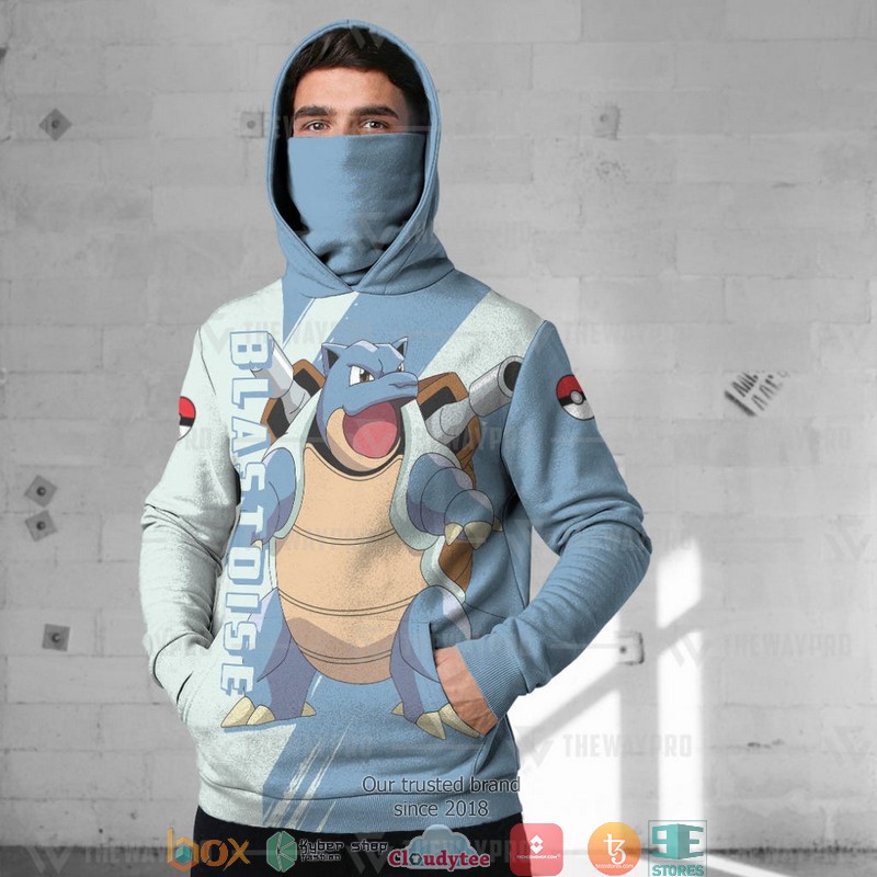Pokemon Blastoise Snood Mask Hoodie