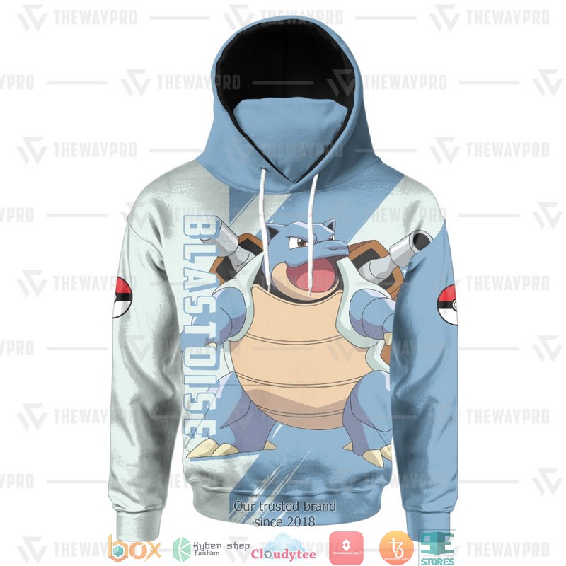 Pokemon Blastoise Snood Mask Hoodie 1