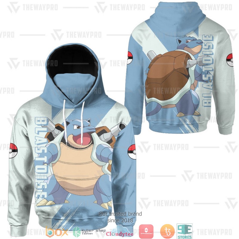 Pokemon Blastoise Snood Mask Hoodie 3 Pokemon Blastoise Snood Mask Hoodie 1 2