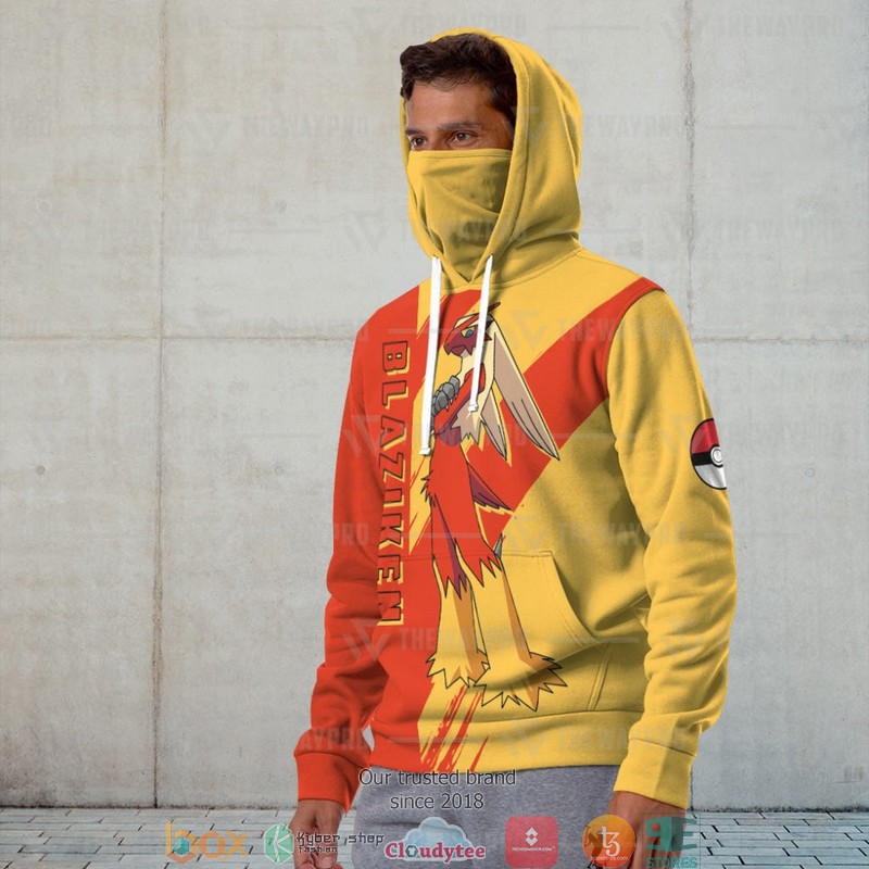 Pokemon Blaziken Snood Mask Hoodie 1